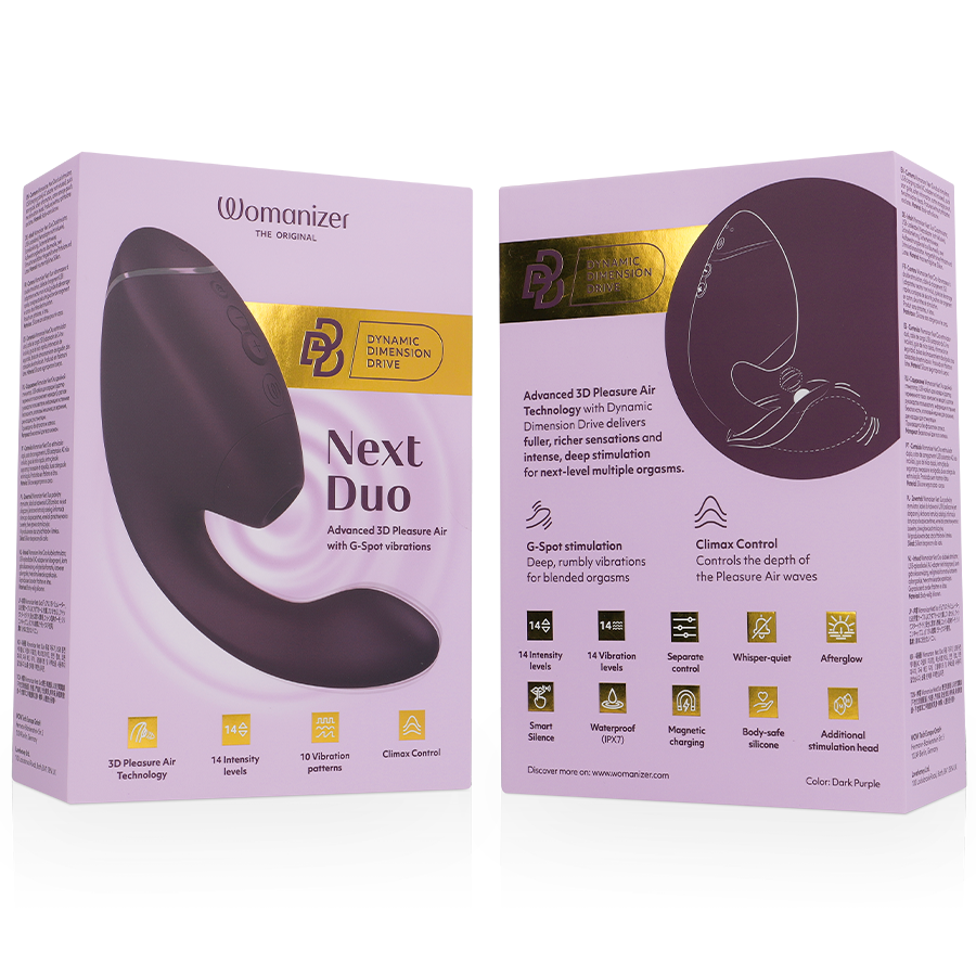Duo Next — Vibrador Rabbit — Womanizer — Roxo-Escuro — vista 7