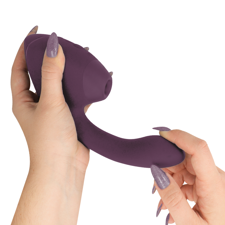 Duo Next — Vibrador Rabbit — Womanizer — Roxo-Escuro — vista 4