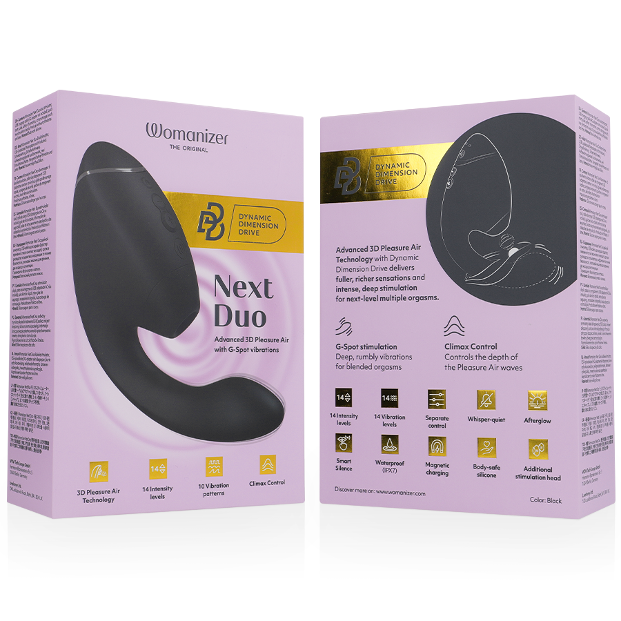 Duo Next — Vibrador Rabbit — Womanizer — Preto — vista 7