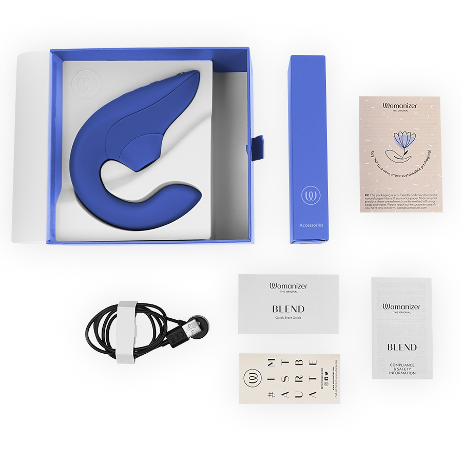 Blend — Vibrador Rabbit — Womanizer — Azul Vibrante — vista 6