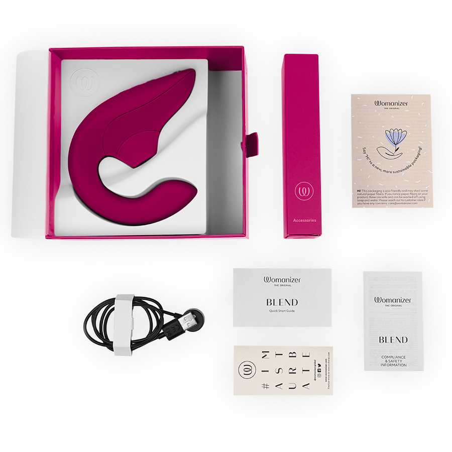 Blend — Vibrador Rabbit — Womanizer — Rosa Vibrante — vista 6