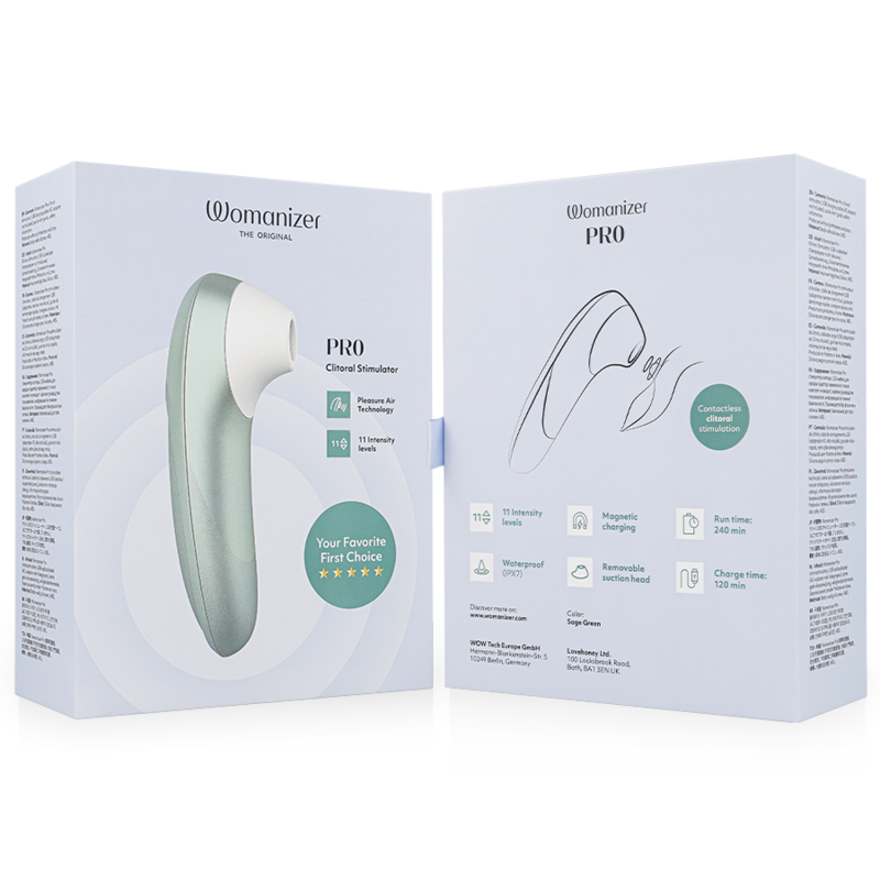 Pro — Estimulador Clitoriano — Womanizer — Verde-Sálvia — vista 7