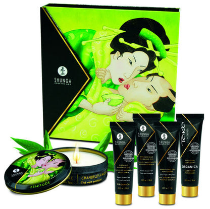 Shunga Secret Geisha Chá Verde – Kit Erótico de Viagem 5 Produtos