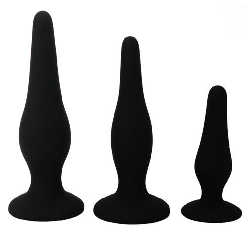 Pretty Love Anal Starter Kit – Set of 3 Silicone Plugs with Suction Cup