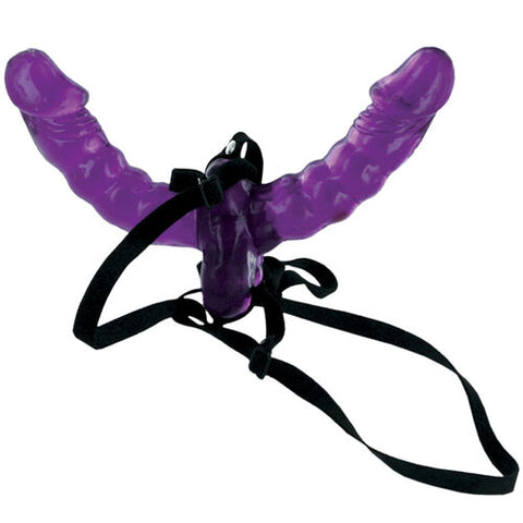 SERIES — Arnês de Dupla Penetração com Dildo Duplo 15 cm — imagem principal