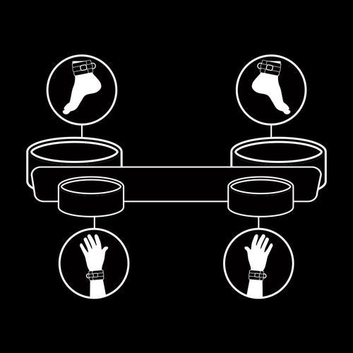 Barra de Espalhamento de Bondage com Forro de Neoprene