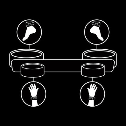 Barra de Espalhamento de Bondage com Forro de Neoprene