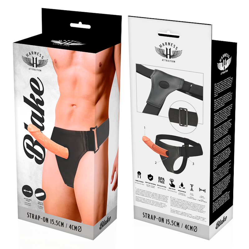 Harness Attraction Blake — Strap-On Oco de 15,5 cm — imagem 6