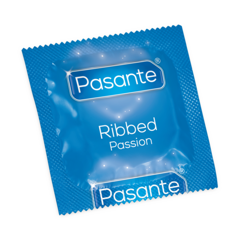 Pasante — Preservativos Texturizados Pontuados Ribbed Passion 3 Unidades