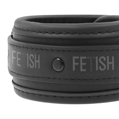 Fetish Submissive — Algemas de Couro Vegano com Forro de Neoprene