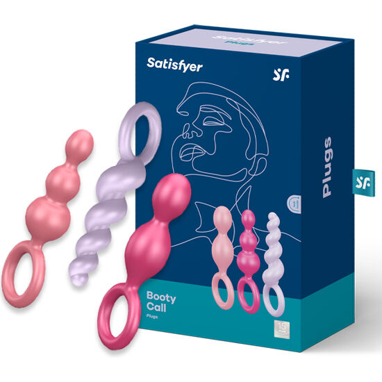 SATISFYER – Kit de 3 Plugs Anais Tricolor em Silicone Líquido