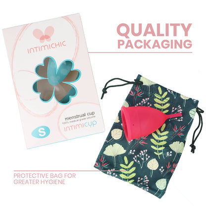 MENSTRUAL CUP MEDIZINISCHES SILIKON - GRÖSSE — INTIMICHIC