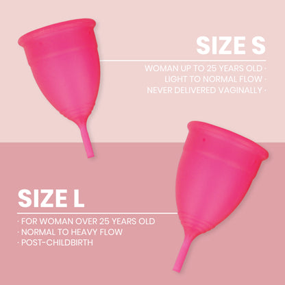 MENSTRUAL CUP MEDIZINISCHES SILIKON - GRÖSSE — INTIMICHIC