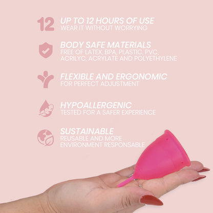 MENSTRUAL CUP MEDIZINISCHES SILIKON - GRÖSSE — INTIMICHIC