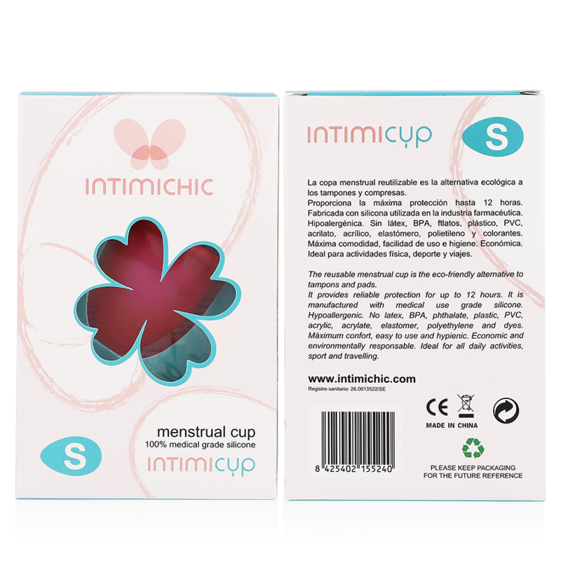 Intimichic — Copo Menstrual Silicone Grau Médico Tamanho S e L — vista adicional 9