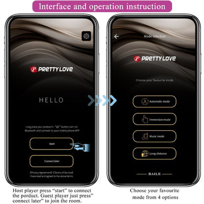Jefferson — Plug anal noir avec application, vibration et E-Stim
