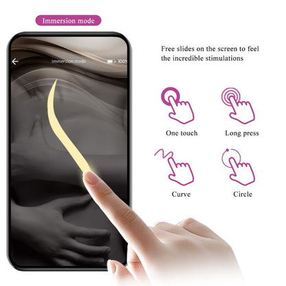 Jefferson — Plug anal noir avec application, vibration et E-Stim