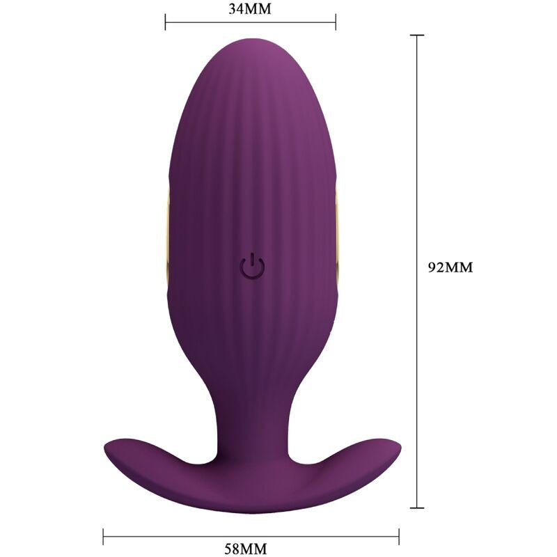Jefferson Vibrations-Analdildo + Elektroschock mit App-Steuerung (Lila)