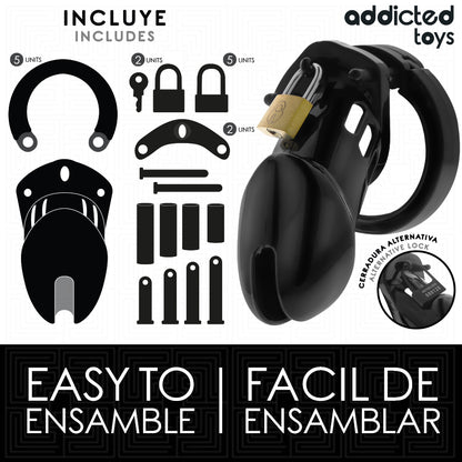 Locked Obsidian — Chastity Cage Size M — Addicted Toys