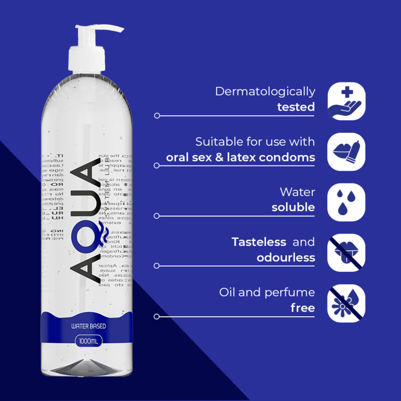 Glijmiddel op waterbasis, 1000 ml — Aqua Quality