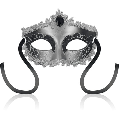 Mystery-masker in zwart diamantdesign