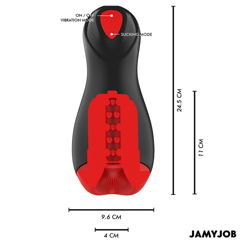 Core-X — Automatische masturbator met 5 zuig- en vibratiestanden