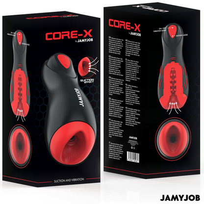 Core-X — Automatische masturbator met 5 zuig- en vibratiestanden