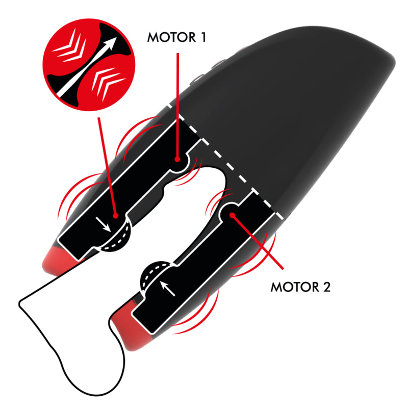 Masturbateur masculin avec aspiration, vibration et compression