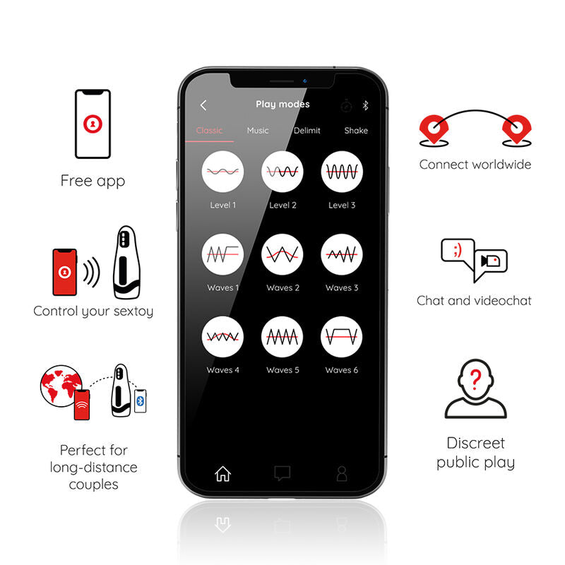 Masturbador Masculino Recarregável Seoul (10 Modos + App) — vista adicional 3