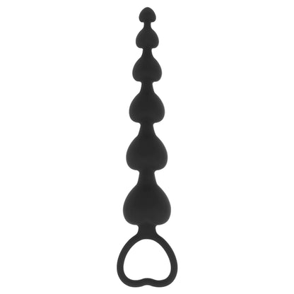 Chaîne anale Mila Hearts 18 cm — Black & Silver
