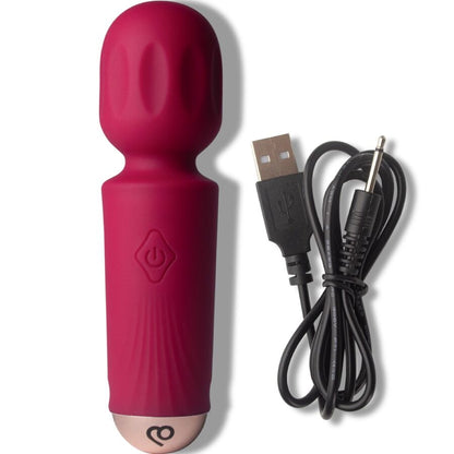 MINI-WIEDERAUFLADBARES MASSAGEGERÄT MIT 16 FUNKTIONEN AZALEENROT