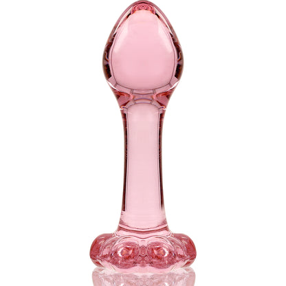 Modèle 2 — Plug anal en verre rose, 11 cm — Nebula Series by Ibiza