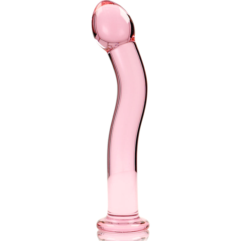Nebula Series by Ibiza — Dildo de Vidro Transparente 18,5 cm — Rosa — vista adicional 7