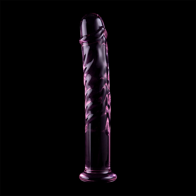 Nebula Series by Ibiza — Dildo de Vidro Transparente 18,5 cm — Rosa — vista adicional 9