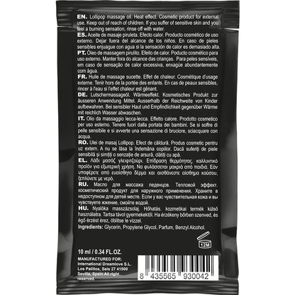 Aceite de masaje besable con calor, 10 ml — Coquette Chic Desire
