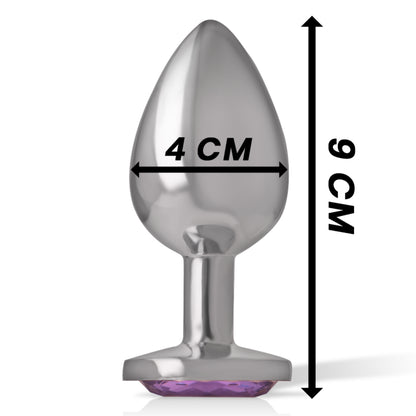 Plug anale in alluminio con cristallo viola — Intense