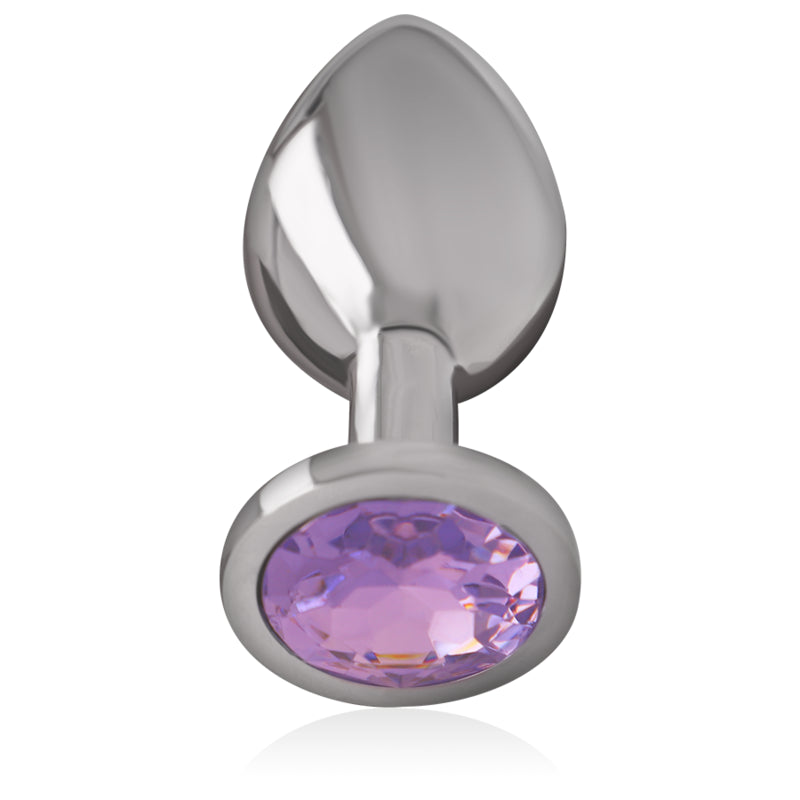 Plug anal de alumínio com cristal violeta Intense — tamanho M — vista do produto