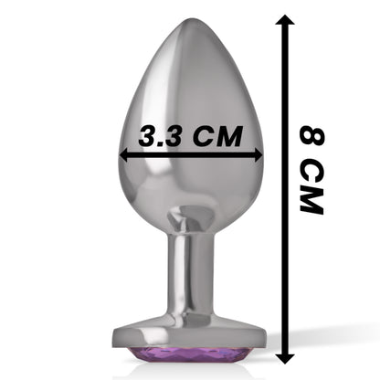 Plug anale in alluminio con cristallo viola — Intense