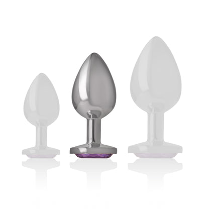Plug anale in alluminio con cristallo viola — Intense