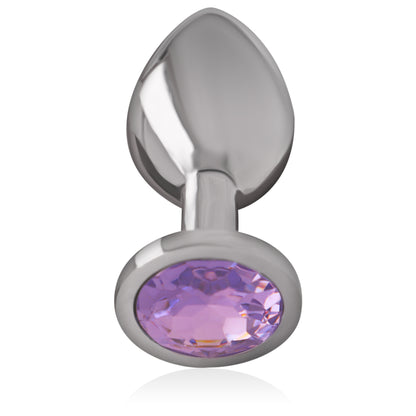 Plug anale in alluminio con cristallo viola — Intense