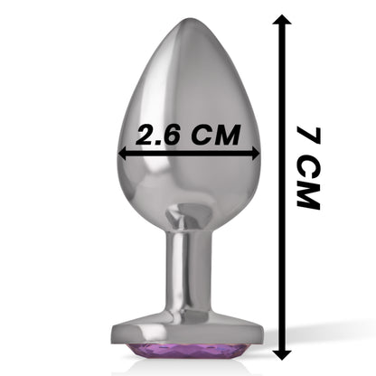 Plug anale in alluminio con cristallo viola — Intense