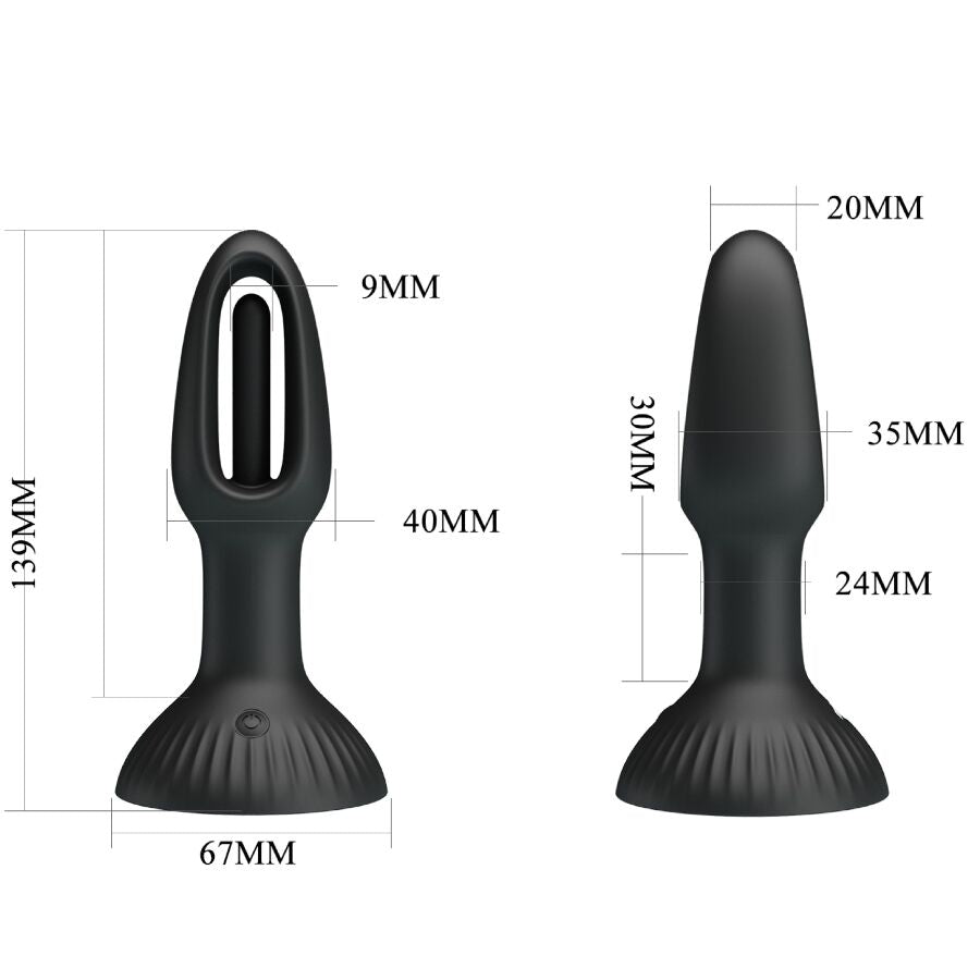 Plug anal en silicone Hubert avec 7 modes d'oscillation