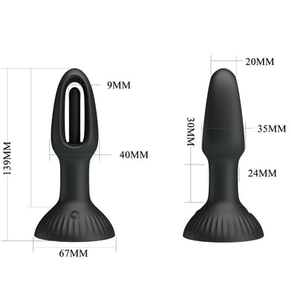 Plug anal en silicone Hubert avec 7 modes d'oscillation