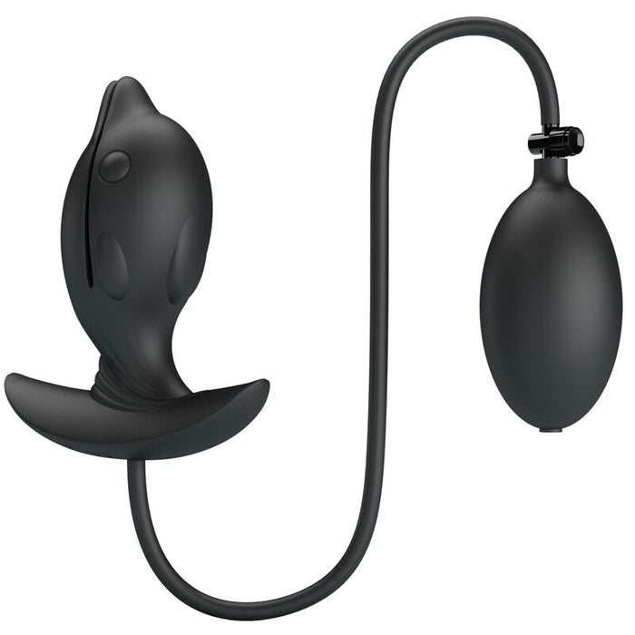 Opblaasbare oplaadbare anale plug met vibratie (10 functies)