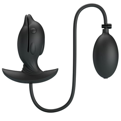 Opblaasbare oplaadbare anale plug met vibratie (10 functies)