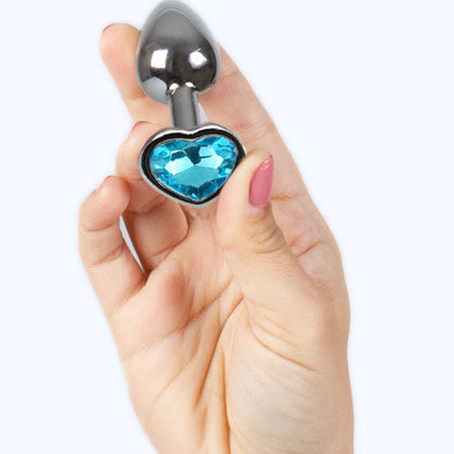 Plug Anal de Metal com Coração — Pequeno, 7 cm