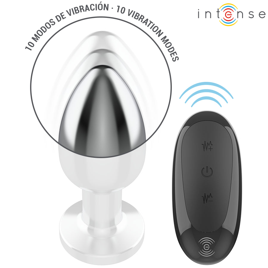 Plug Anal Vibratório em Alumínio com Controlo Remoto — 10 Vibrações