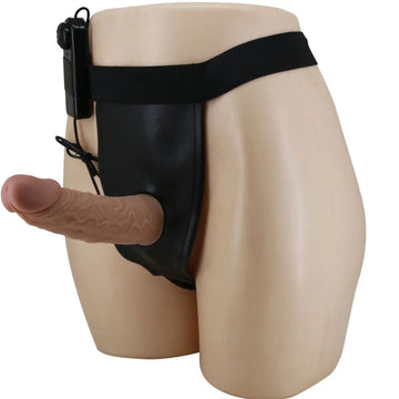 Arnês Pretty Love Harness Briefs — arnês apresentado num manequim, vista lateral