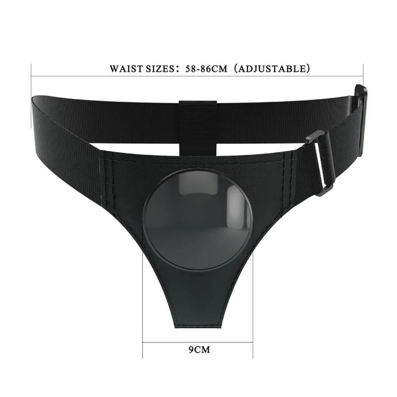 Arnês Universal Pretty Love Harness Briefs — esquema de ajuste da cintura