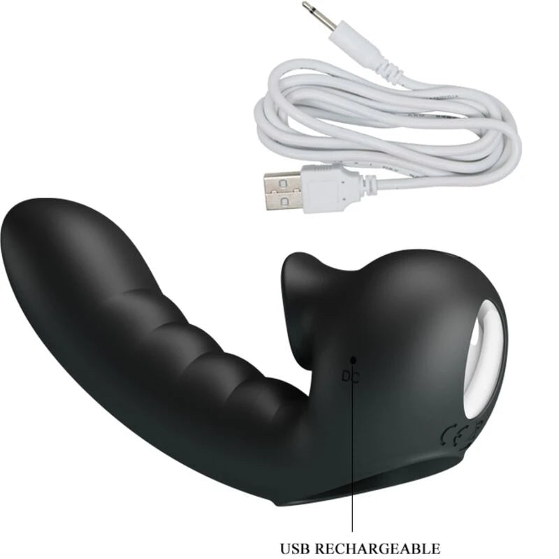 Vibrador de Dedo Pretty Love Hobgoblin — cabo USB e ligação de carregamento